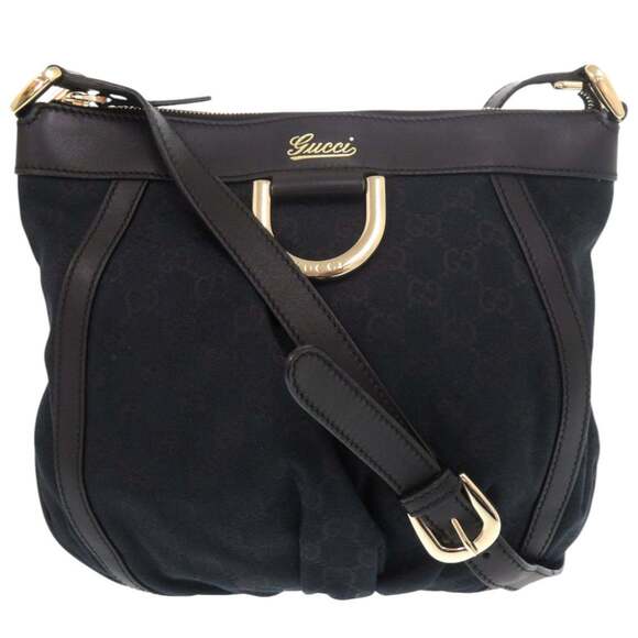 GUCCI Authentic Black Leather Shoulder Bag - Picture 1 of 10